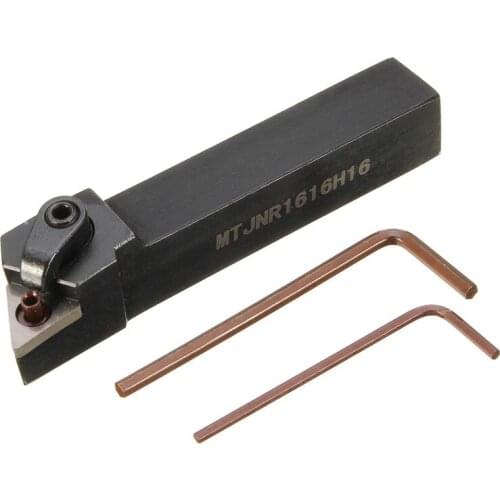 2Pcs MTJNL1616H16 MTJNR1616H16 Lathe Turning Tool Holder 16x100mm for TNMG Insert Kit 4 Wrench+2 Boring Bar Set