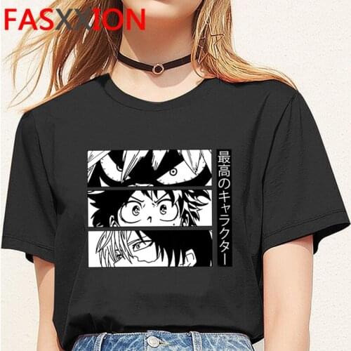 Fashion Japanese Anime Boku No Hero Academia T Shirt Men My Hero Academia Funny T-shirt 90s Graphic Tshirt Hip Hop Top Tees Male