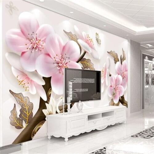 Beibehang Custom Mural Photo Wallpaper Abstract Flower Diamond Jewelry wallpapers Living Room TV Backdrop wall paper Home Decor
