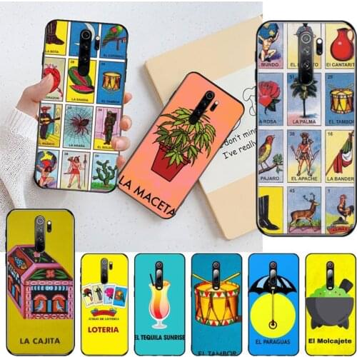 HUAGETOP Mexican Bingo Loteria DIY phone Case cover Shell for Redmi Note 9 8 8T 8A 7 6 6A Go Pro Max Redmi 9 K20