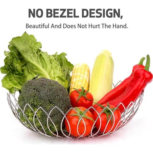 LANEJOY 304 Stainless Steel Exquisite Flower Shape Creative Fruit Basket Or Candy Basket And Snack Basket