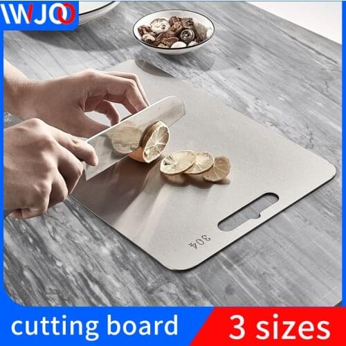 Kitchen cutting board 304 stainless steel square antibacterial and mildew proof Household double-sided fruit a chopping board