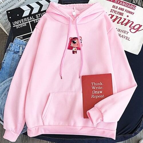 Hot Japanese Anime Kawaii Oversized Sweatshirt Powerpuff Girls Print Harajuku Hoddies for Teens
