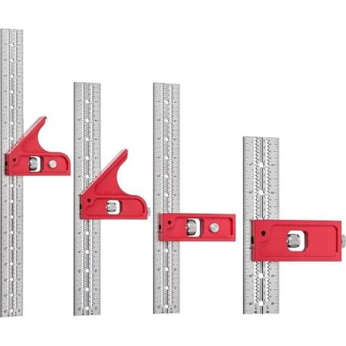 Scalable Ruler High Precision Woodworking Edge Corner Measure Caliper Indexable Combination Inch Scale Caliper Measure Tool