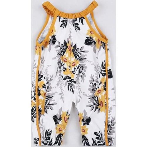 Fashion Summer Cute Girl Clothes Newborn Baby Girls Rompers Sleeveless Floral Clothes Bodysuit Jumpsuit