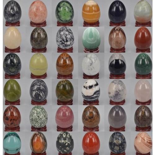 Natural Gemstone Crystal Reiki Healing Sphere Yoni Massage Egg Home Decor Collection