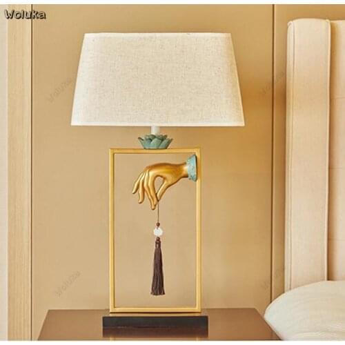 New Chinese Zen lamp desk bedside lamp antique Chinese style living room study model room decorative lamps CD50 W07