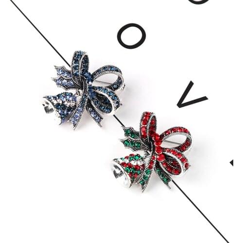 New Style Chest Suit Accessories Retro Christmas Bell Brooch