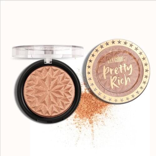 Single color highlight three-dimensional contouring pearlescent highlighter powder brighten complexion powder