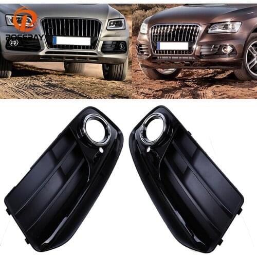 POSSBAY Left/Right Side Car Front Lower Racing Grill Grille for Audi Q5(8R) MK1 2013-2016 Facelift FogLight Cover Exterior Parts