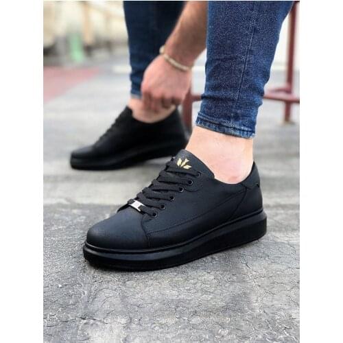 Wagoon WG028 Coal Lace-Up Thick Sole Casual Men Shoes