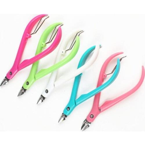 Random Color Toenail Ingrown Nail Art Cuticle Nipper Clipper Edge Cutter Manicure Scissor Plier Tool Pedicure Dead Skin Remover