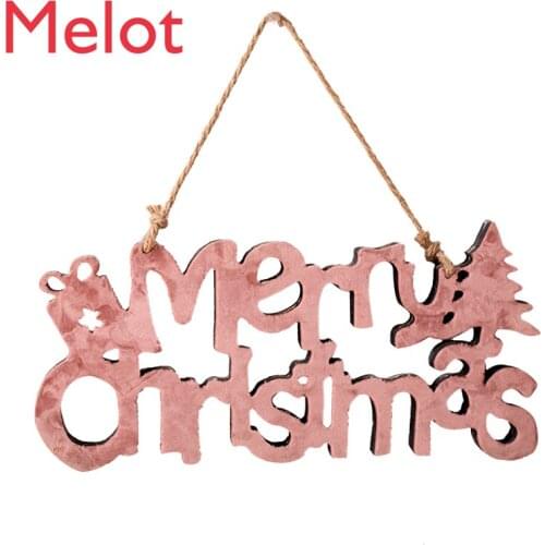 Christmas Decoration Atmosphere Pendant Ornaments Home Wall Decoration Wooden Props