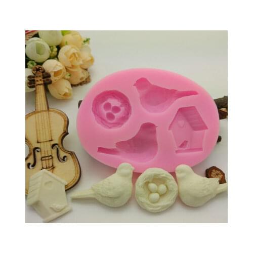 Birds Nest Silicone Mold Cake Decoration Fondant Cake 3D Mold Food Grade H413