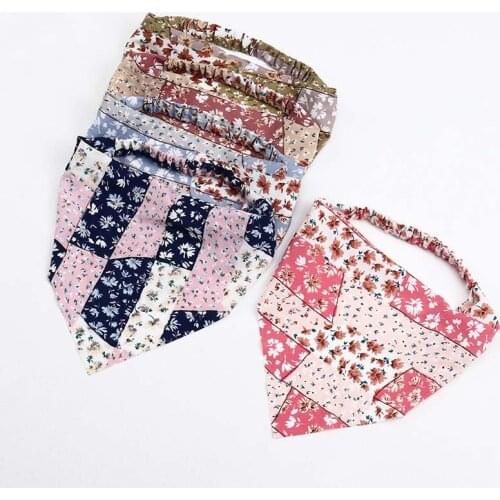Xugar Triangle Bandanas Hair Scarf Vintage Headscarf Headband For Women Girls Hair Accessories Bands Printed Turban Headwear