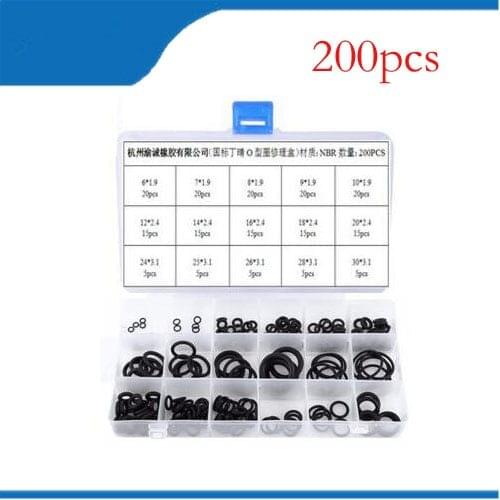 225Pcs/sets Black O-Ring Rubber Assortment Set Garage Door Seal Washer Door Gasket Seal o-ring Different Sizes Wholesale