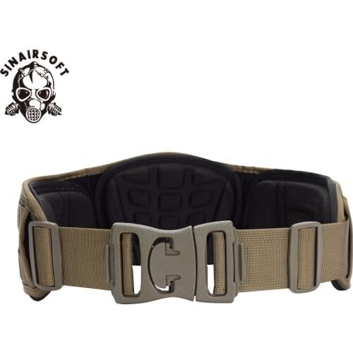 SINAIRSOFT Tactical Military Molle Combat Waist Belt Padded Hunting Airsoft Heavy Duty Belt 1000D Nylon Multicam Equipment