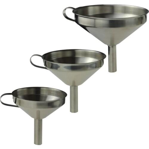 Funnel Stainless Steel Quality stainless steel funnel caliber 100mm 120mm 150mm long-necked wine drain with filter