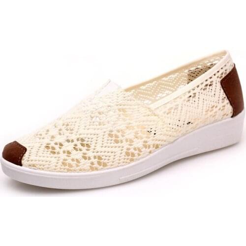 Fashion womens shoes summer new style flat shoes women flat mesh hollow fisherman shoes casual shoes women net shoes