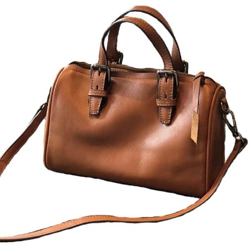 100% Real Cowhide Leather Fashion Lady Crossbody Bag High Quality Tote Handbag Pillow Shoulder Bags Lady Messenger Elegant Gift