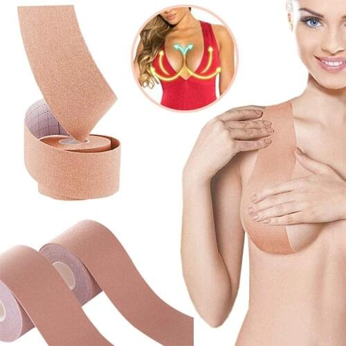 Sexy Strapless Bra Push Up Women Adhesive Boob Tape Body Invisible Nipple Cover Bra Stickers 1 Roll 2-4 Meters Breast Lift Tape