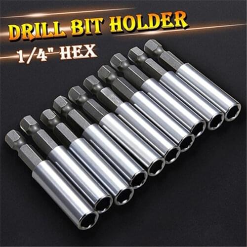 10pcs/set Drill Bits Extension Extender Screwdriver Tips Holder Magnetic Carbon Steel Professional Tool 1/4" Hex Shank