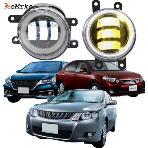 2x Led Angel Eye DRL for Toyota Allion T260/T265 2008-2013-'14 '15 '16-2019 LED Fog Lights Lamp Lens Daytime Running Light 12V