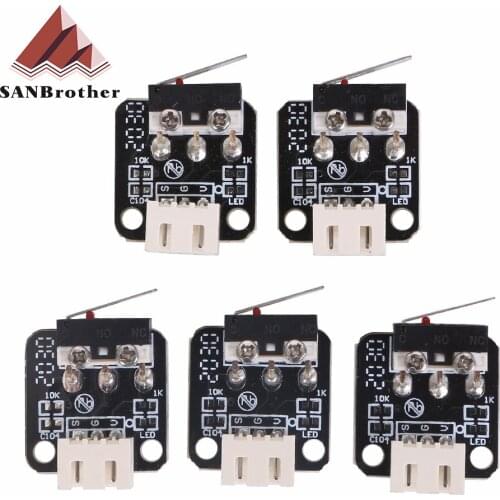 3D Printer Accessories X/Y/Z Axis End Stop Limit Switch 3Pin N/O N/C Control Easy to Use Micro Switch for CR-10 Series Ende 5PCS