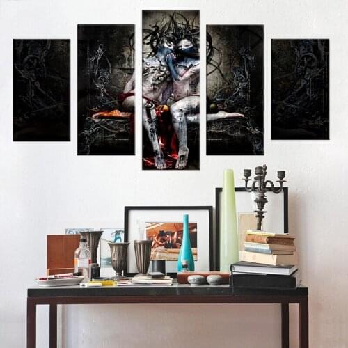 Canvas Wall Art HD Printed Painting Poster Frame 5 Pieces Nude Woman Modular Abstract Pictures Home Decor For Living Room