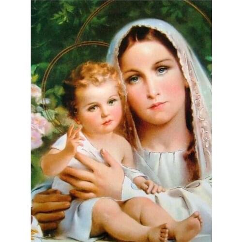 5d Diamond Painting New Arrivals Virgin Mary Diamond Embroidery Sale Christ Religion Kids Rhinestones Mosaic Decor