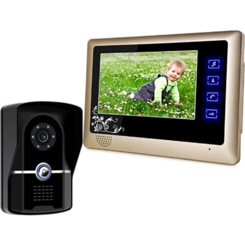 7 Inch Touch Button 700 TVL Two Way Intercom Video Door Phone