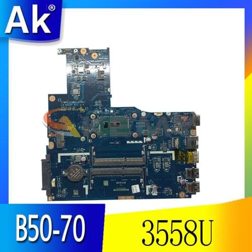 Akemy ZIWB2/ZIWB3/ZIWE1 LA-B092P Motherboard For Lenovo B50-70 N50-70 Laptop Motherboard CPU 3558U 2957U DDR3 100% Test Work