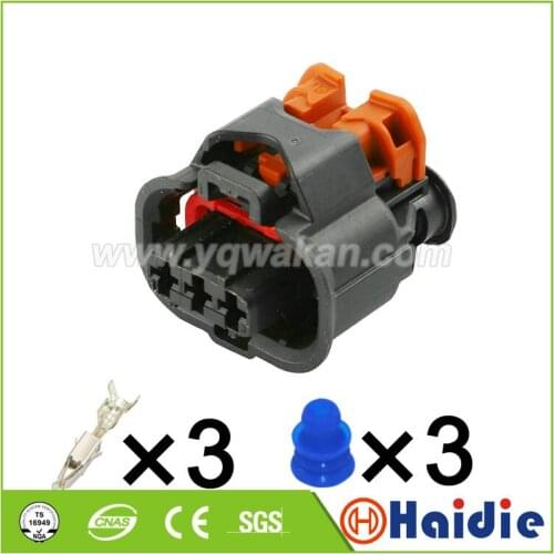 Free shipping 2sets 3pin VW auto cable plug wiring waterproof connector