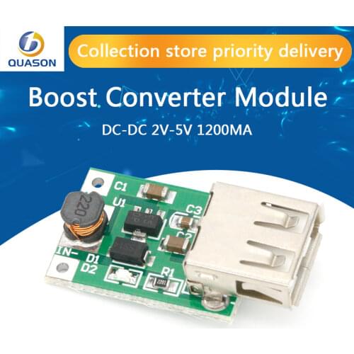 DC-DC 2V-5V to 5V 1200MA 1.2A Step-Up Booster USB Mobile Power Supply Module Lithium Battery Charger Board For Phone Camera