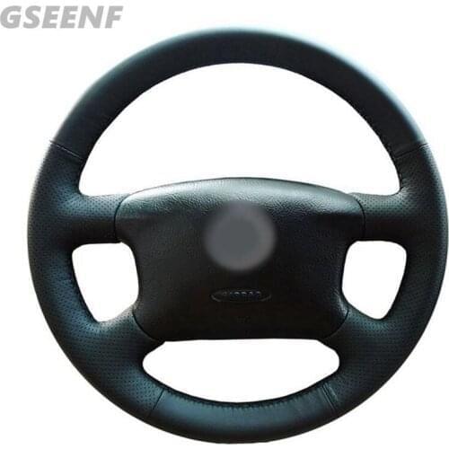 DIY Artificial Leather Hand-stitched Car Steering Wheel Cover For Volkswagen Golf 4 1998-2004 VW Passat B5 1996-2005