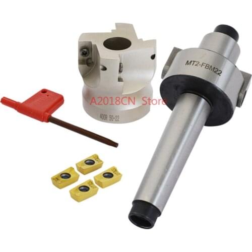 MT2 FMB22 MT3 FMB22 MT4 FMB22+BAP 400R 50 22 Face Milling CNC Cutter + 4pcs APMT1604 Inserts For Power Tool
