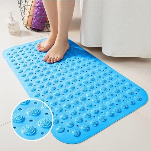 GURET Anti Slip Bath Mats PVC Massage Particles Bathroom Carpet Drainable Bath Shower Mats On The Floor Bathroom Accessories
