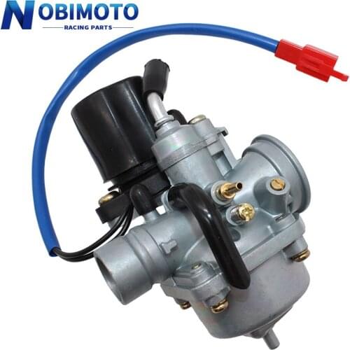 Motorcycle PZ19 19mm Carburetor with Electric Choke for Yamaha 2 Stroke 50cc 70cc 90cc Jog ATV Scooter Quad Go-kart Moped