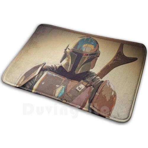 The Mandolarian Carpet Mat Rug Cushion Soft Non - Slip Mando Bounty Hunter Desert