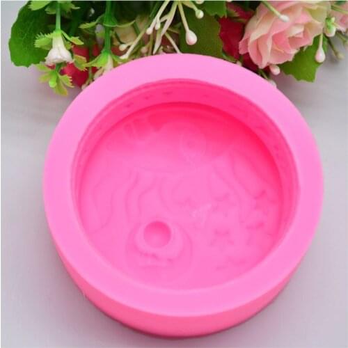 Moon Sun Soap Mold Flexible Silicone Fairy Polymer Clay Mold Candy Chocolate Cake Resin Mold Halloween Christmas Gift