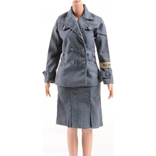 1/6 Scale Clothing Accessories German Women soldier Communications Army Corps Uniform skirt officer Suit Fit 12" Figure