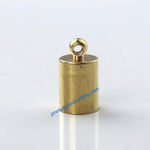 Jewelry findings Metal End caps for laether cord; crimp end cap; chain end caps 6.5*12mm 2000pcs