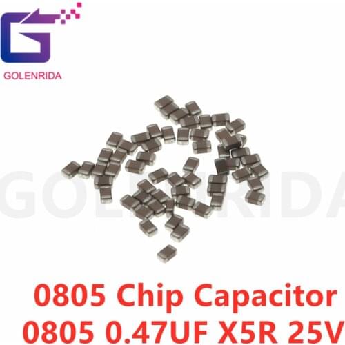 100pcs 470nF X5R 10% 25V 0805 474 SMD Thick Chip Multilayer Ceramic Capacitor