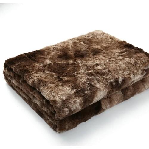 3 Sizes Throw Blanket for Sofa Soft Fur Blanket in Faux Fur Sofa Warm Comfortable Blankets with Hairy Sherpa 160x200cm Blanket