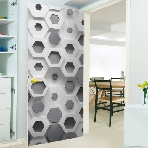Door Sticker 3D Papel Mural Adhesivo Porta Stickers DIY Creative Decal Home Decor for Bedroom Living Room Mural Peel and Stick