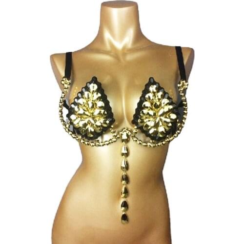 Samba Carnival Bra Rainbow Stone Belly dancing WIRE BRA FREE SHIPPING BB002