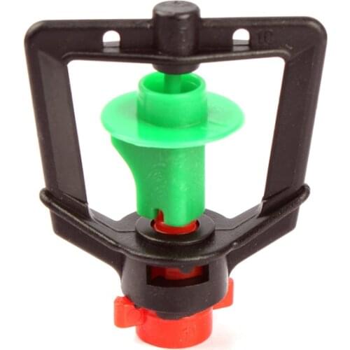 Wholesale 100pcs/bag Green Frame Rotating Misting Nozzle Sprinkler Remote Distance Big Water Flow Rate Drip Irrigation Nozzle