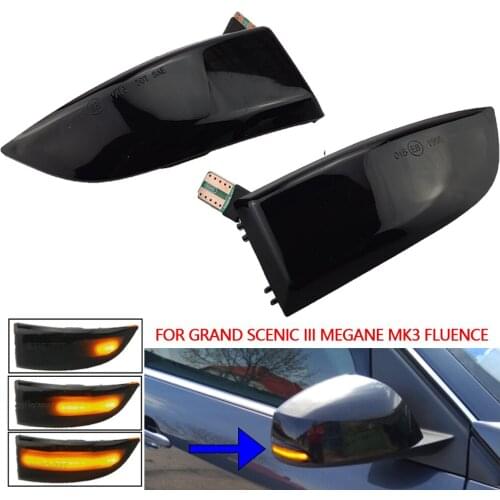 Fit for Renault Megane 3 MK3 III RS 2008-2016 BZ KZ DZ Dynamic Blinker Indicator Mirror Turn Light Signal