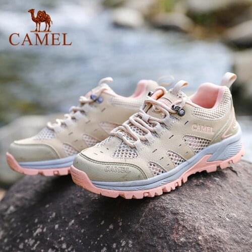 CAMEL Hiking Shoes Men Women Outdoor Sports Shoes Mens Breathable Mesh Shoes Non-slip Wear-resistant Aqua Shoes Travel Shoes