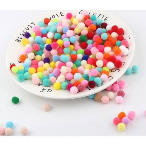 2000pcs Wholesale 8mm Pom Pom Mini Fluffy Soft Pompom Pompon Ball Handmade Kids Toys Wedding Decor DIY Sewing Craft Supplies